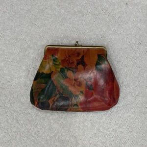Patricia Nash Floral Leather Kiss-Lock Clutch Wallet